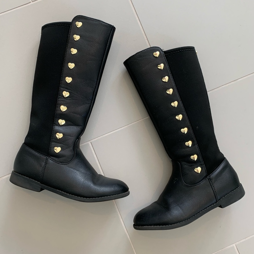 Michael Kors Black button knee high boots - sz 2